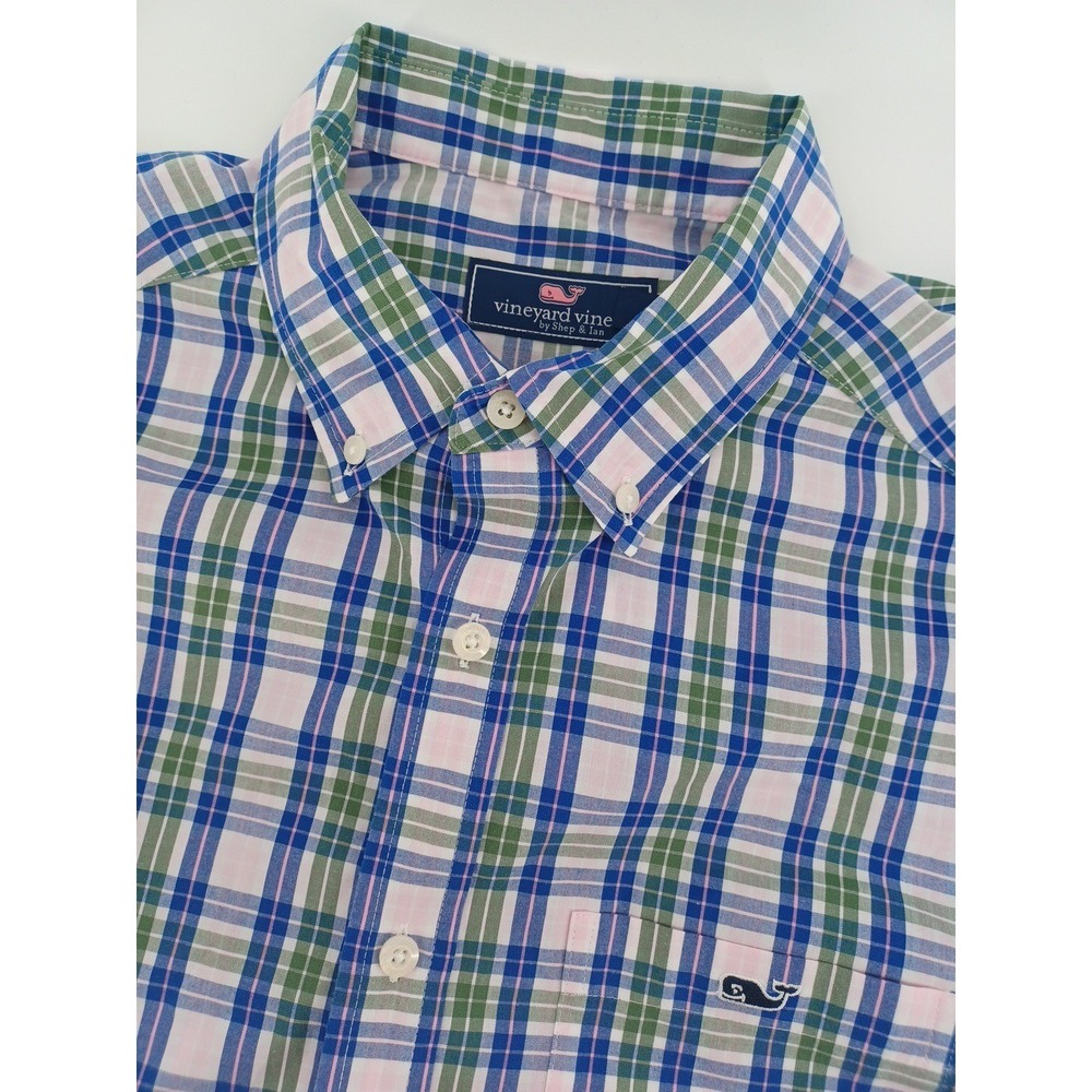 Vineyard Vines Mens Medium Long Sleeve Plaid Button-Down